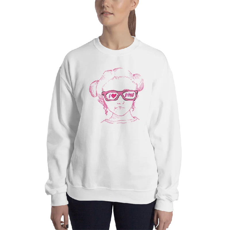 Embroidered SweatshirtsI Love Pink (Esperanza - Raising Dion) Sweatshirt Light & Dark Colors