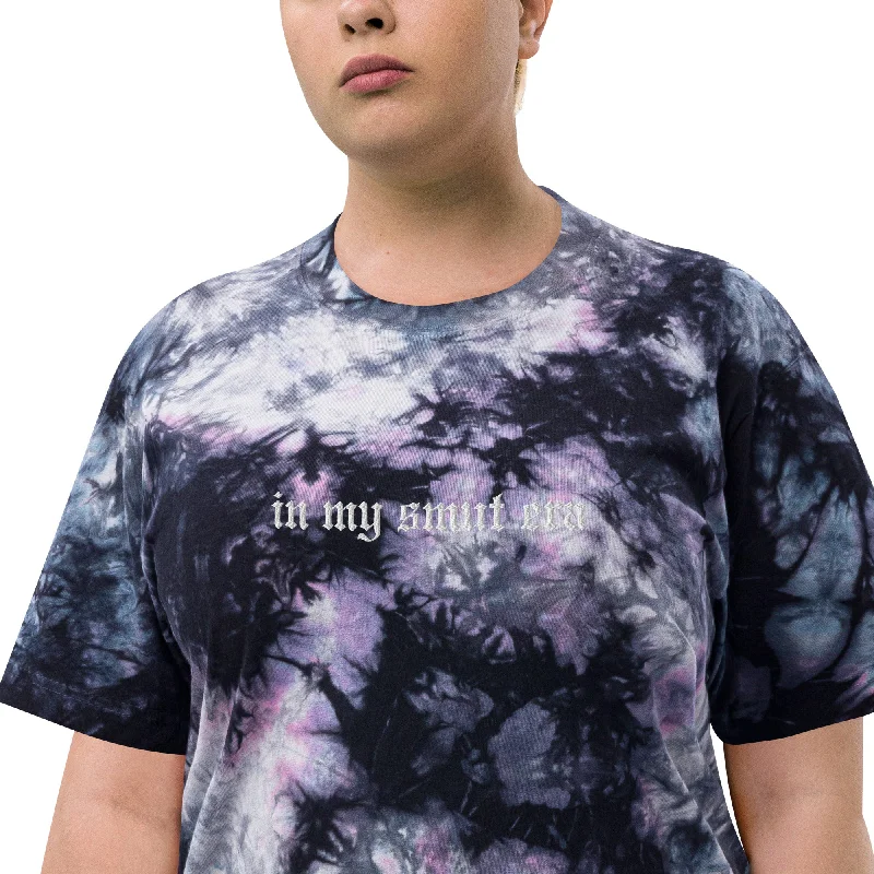 Lace-Up Hoodiesin my smut era embroidered tie-dye t-shirt