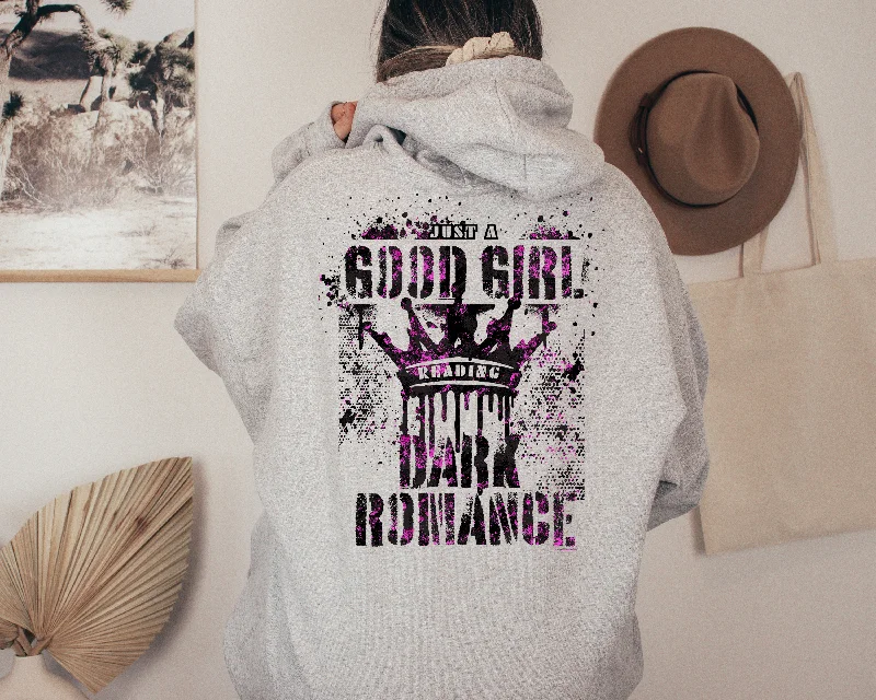 Luxury Hoodiesjust a good girl reading dark romance hoodie