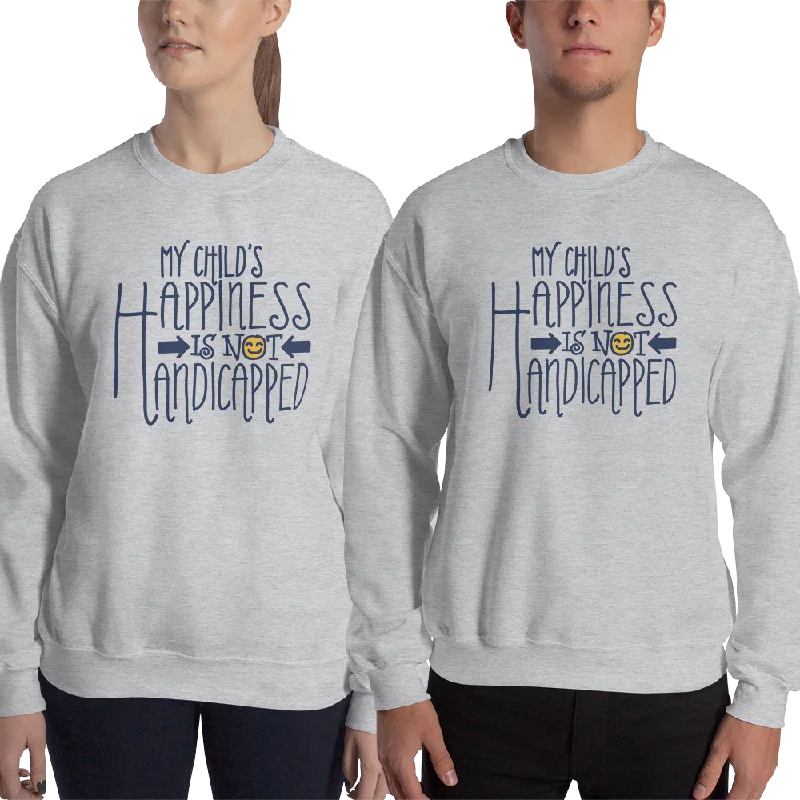 Thermal HoodiesMy Child's Happiness is Not Handicapped (Special Needs Parent Sweatshirt)