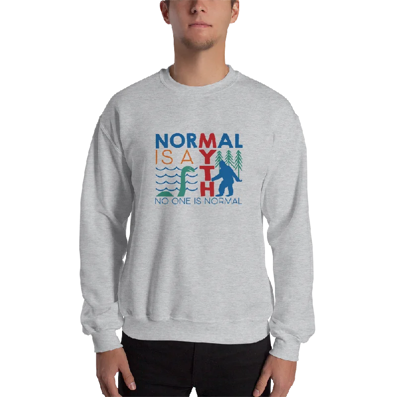 Hiking HoodiesNormal is a Myth (Bigfoot & Loch Ness Monster) Sweatshirt