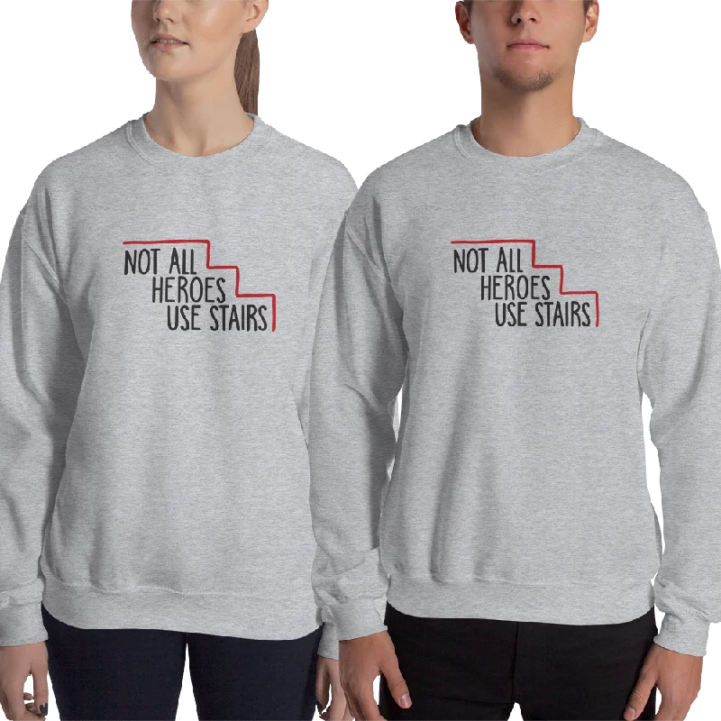 Vintage HoodiesNot All Heroes Use Stairs (Sweatshirt)