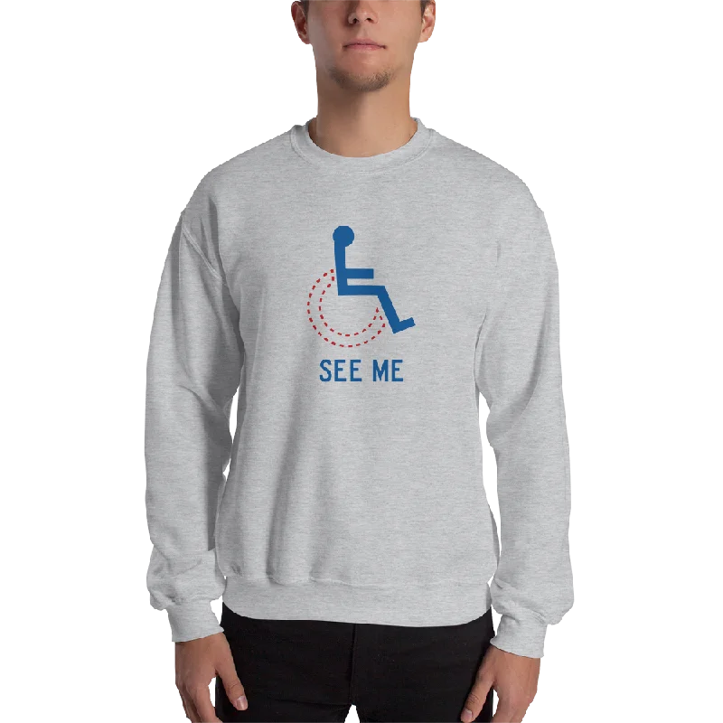 Camping HoodiesSee Me (Not My Disability) Sweatshirt Unisex Light Colors