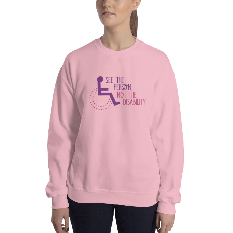 Microfleece HoodiesSee the Person, Not the Disability (Women's Design, Light Color Sweatshirts)