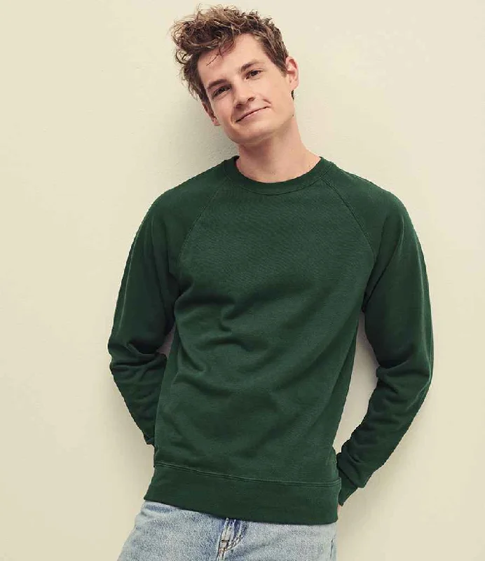 High-Fashion SweatshirtsFruit of the Loom Lightweight Raglan Sweatshirt | Bottle Green