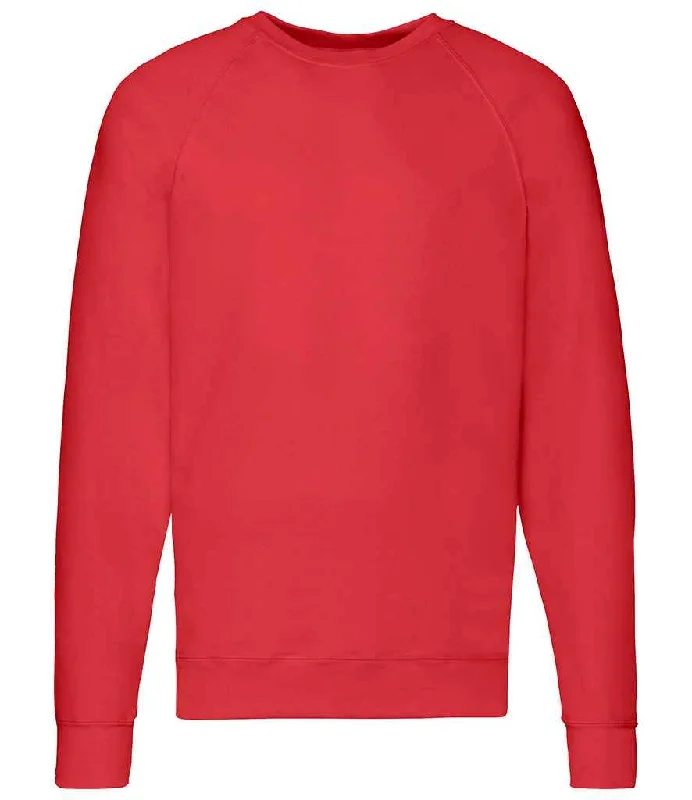 Logo HoodiesFruit of the Loom Lightweight Raglan Sweatshirt | Red