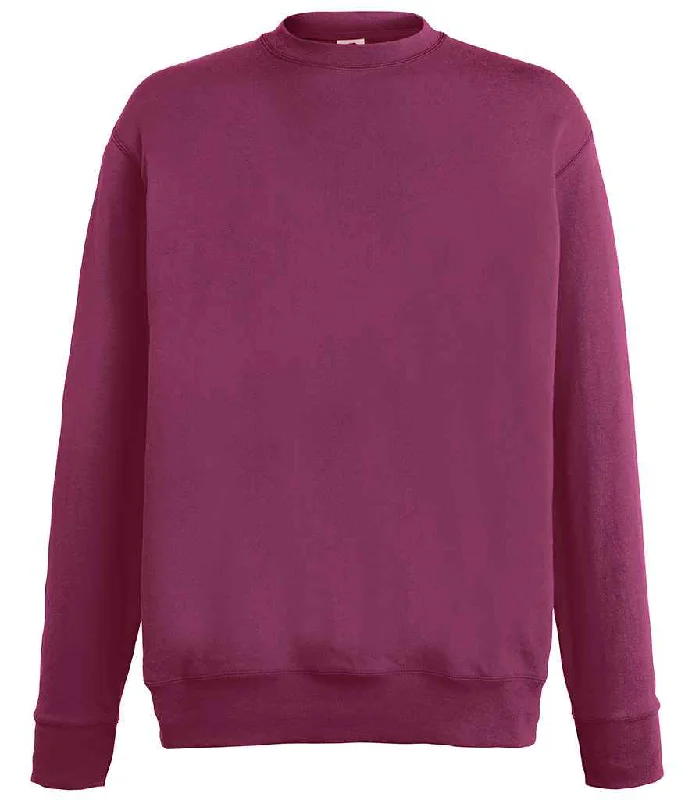 Embroidered SweatshirtsFruit of the Loom Lightweight Drop Shoulder Sweatshirt | Burgundy