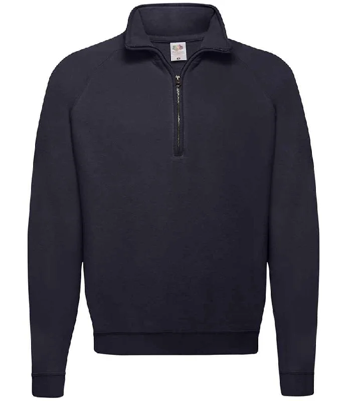 Reversible HoodiesFruit of the Loom Classic Zip Neck Sweatshirt | Deep Navy