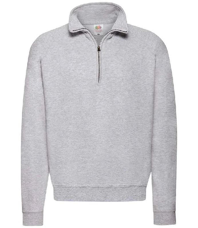 French Terry HoodiesFruit of the Loom Classic Zip Neck Sweatshirt | Heather Grey