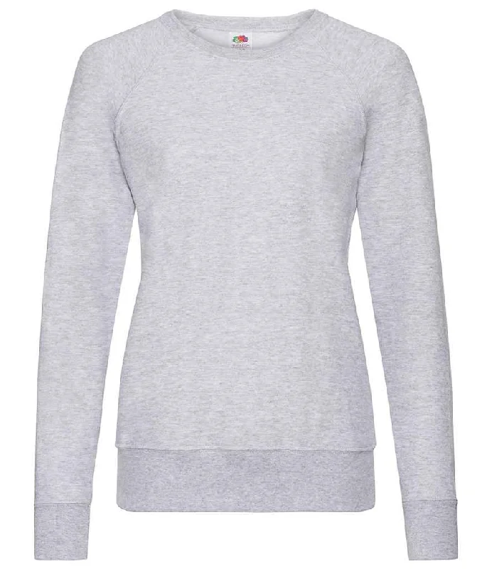 Streetwear HoodiesFruit of the Loom Lady Fit Lightweight Raglan Sweatshirt | Heather Grey