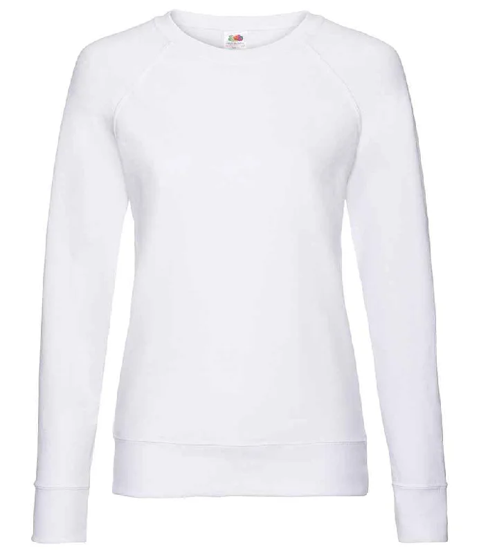 Thermal HoodiesFruit of the Loom Lady Fit Lightweight Raglan Sweatshirt | White