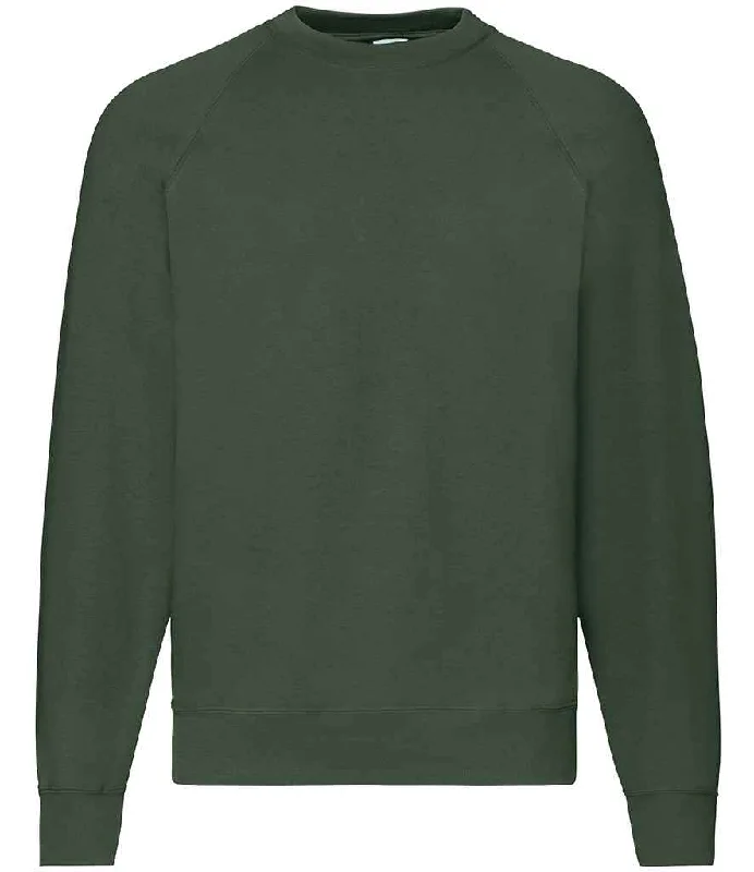 Zip-Up HoodiesFruit of the Loom Classic Raglan Sweatshirt | Bottle Green