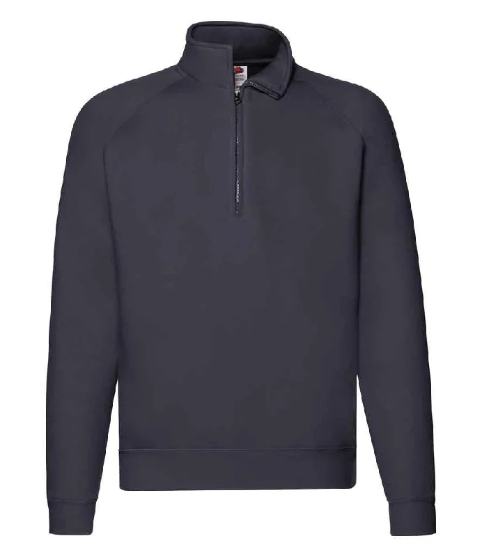 Polyester HoodiesFruit of the Loom Premium Zip Neck Sweatshirt | Deep Navy