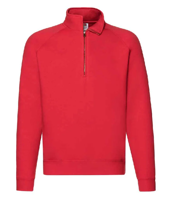 Athletic HoodiesFruit of the Loom Premium Zip Neck Sweatshirt | Red