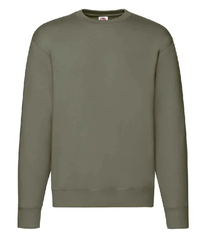 Drawstring HoodiesFruit of the Loom Premium Drop Shoulder Sweatshirt | Classic Olive