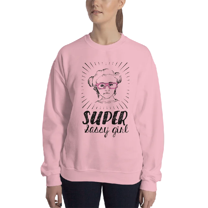 Travel SweatshirtsSuper Sassy Girl (Esperanza - Raising Dion) Sweatshirt Light Colors