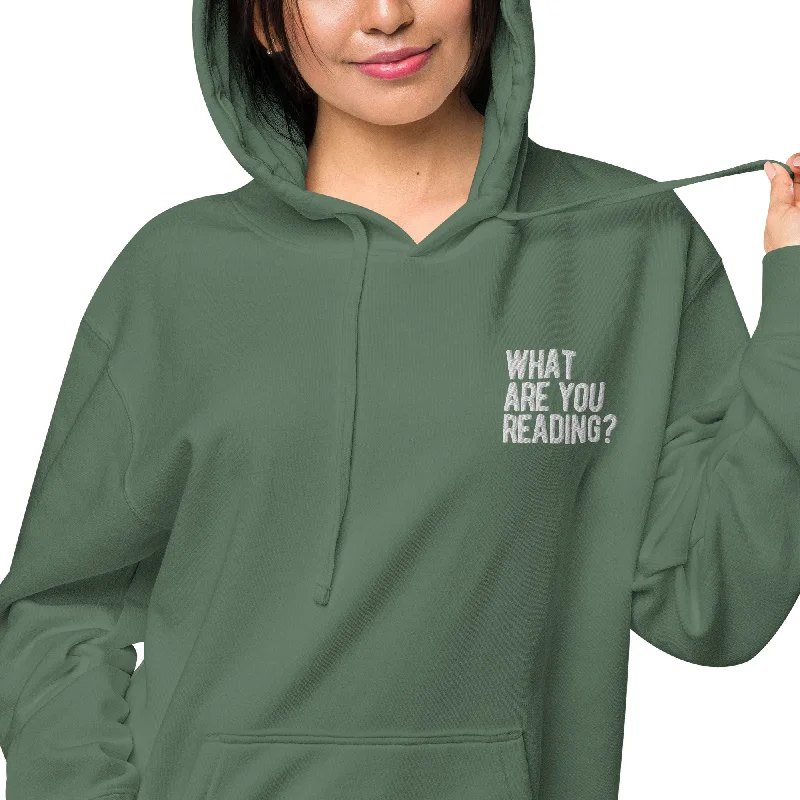 Reversible Hoodieswhat are you reading embriodered hoodie