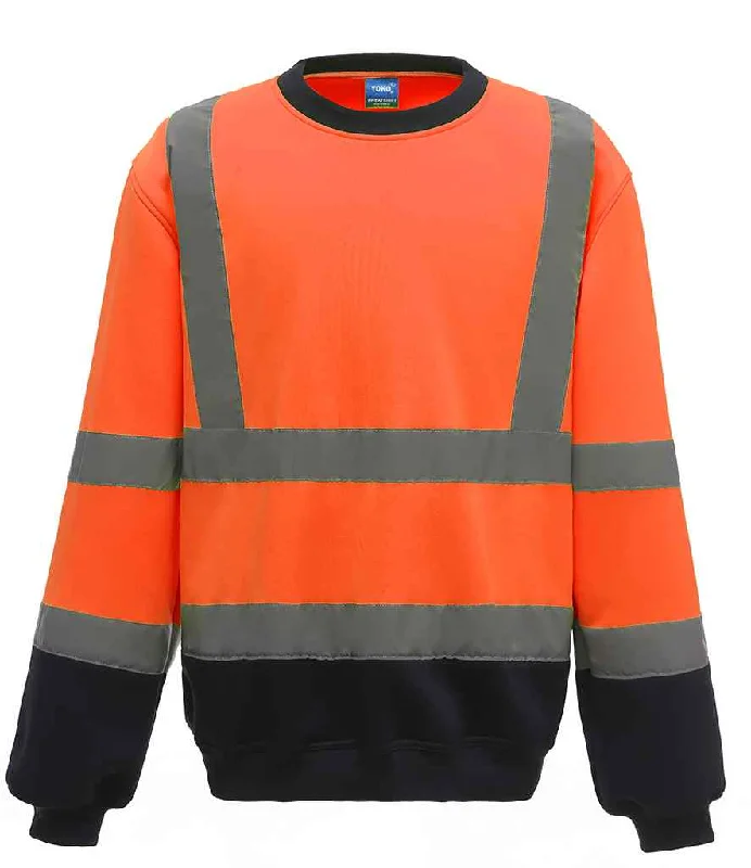 Pullover HoodiesYoko Hi-Vis Sweatshirt | Orange/Navy