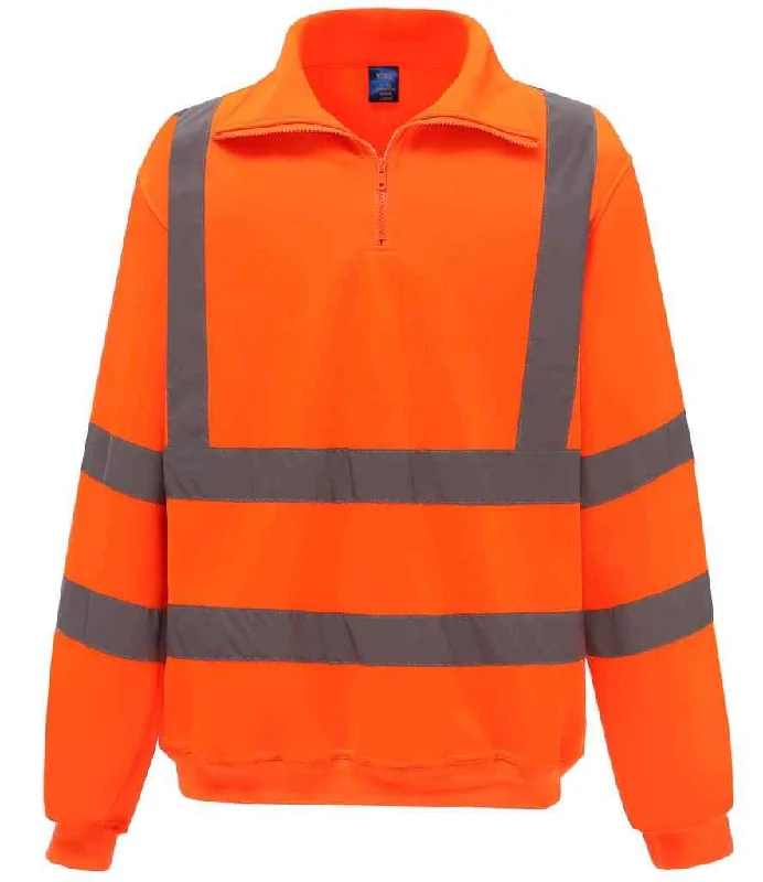 Camping HoodiesYoko Hi-Vis Zip Neck Sweatshirt | Orange