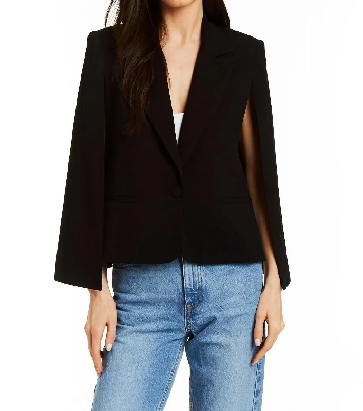 BlazerarEffie Blazer Cape In Black