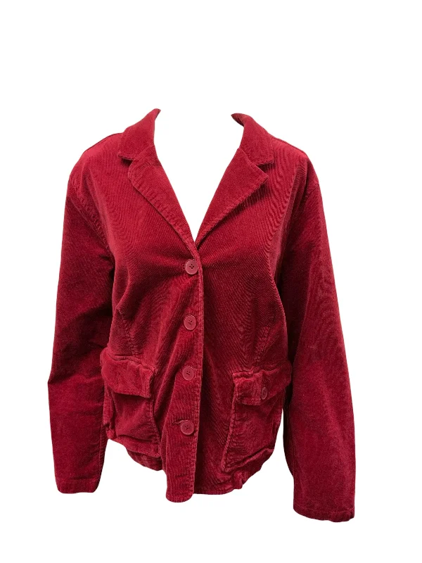 BlazertechRelativity Women's Cord Blazer Red 2X