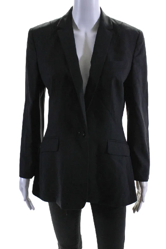 BlazerdesignD&G Dolce & Gabbana Womens Single Button Blazer Jacket Black Wool