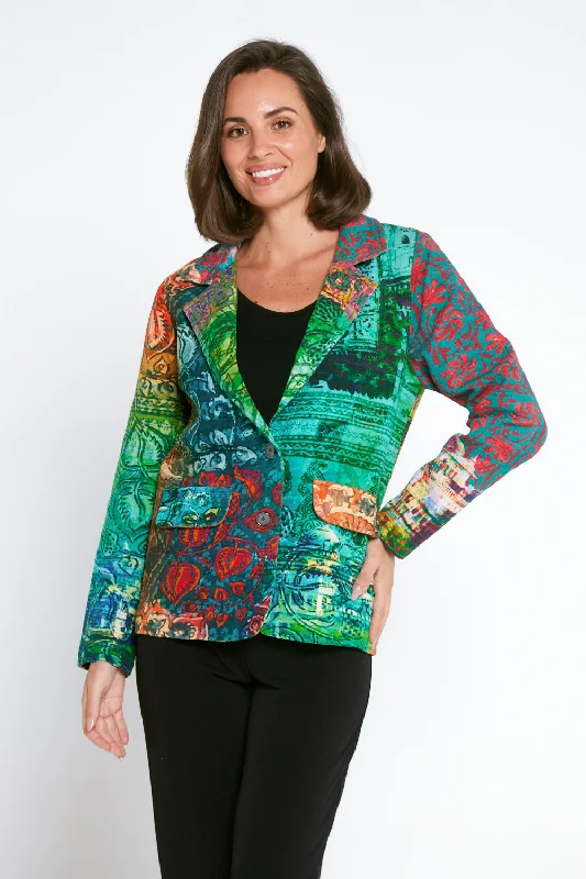 BlazervictoryDigital Print Cotton Blazer - Marrakesh Mirage