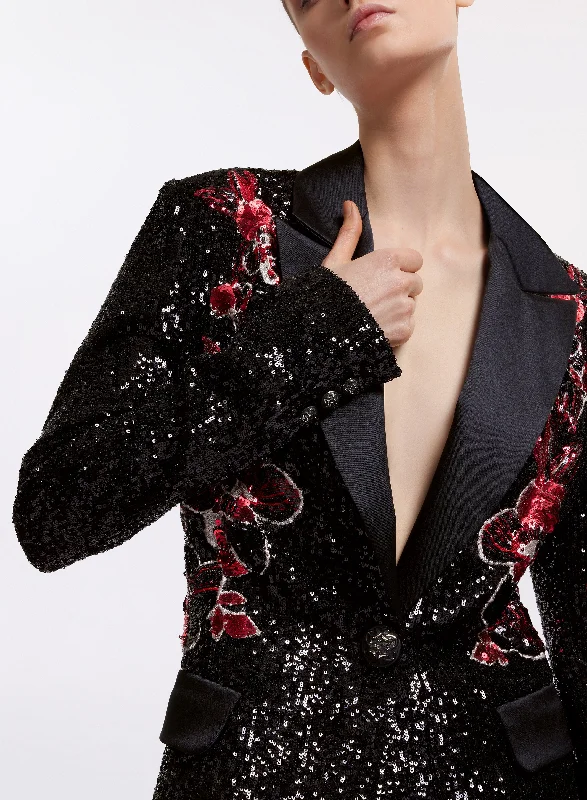 BlazercyberSequin Embellished Blazer