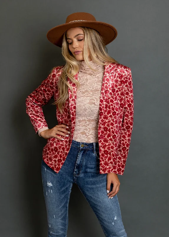 BlazerfashionLouve Blazer in Red Floral