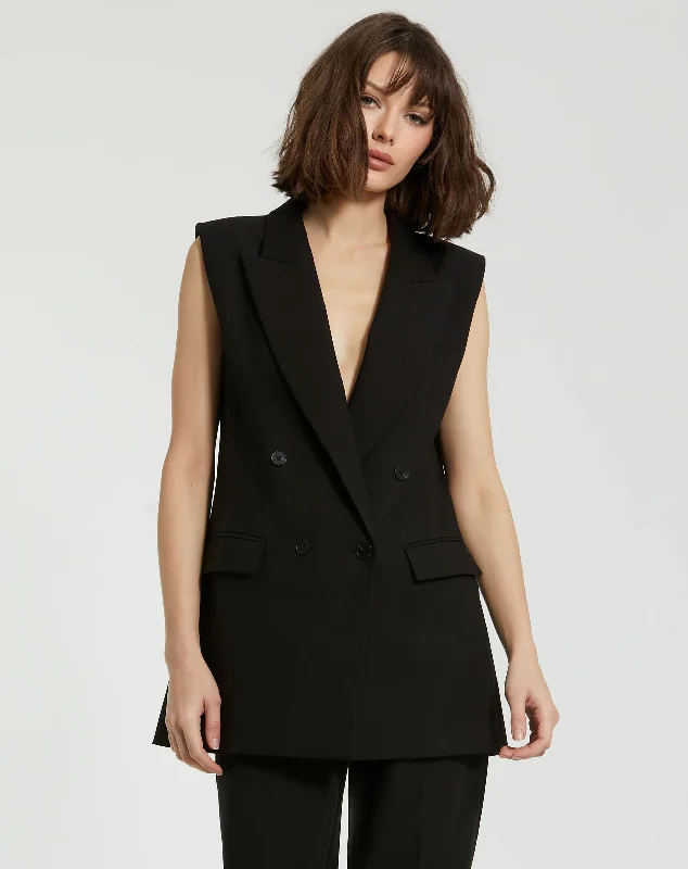 BlazerprideTailored Crepe Sleeveless Blazer Vest - FINAL SALE