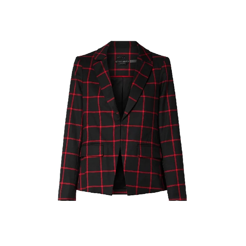 Blazerprintalice + olivia MYA Black Ruby Notch Collar Blazer Jacket