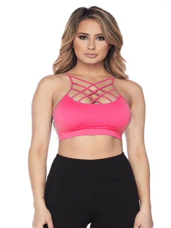 Compression tankCaged Neck Sports Bra