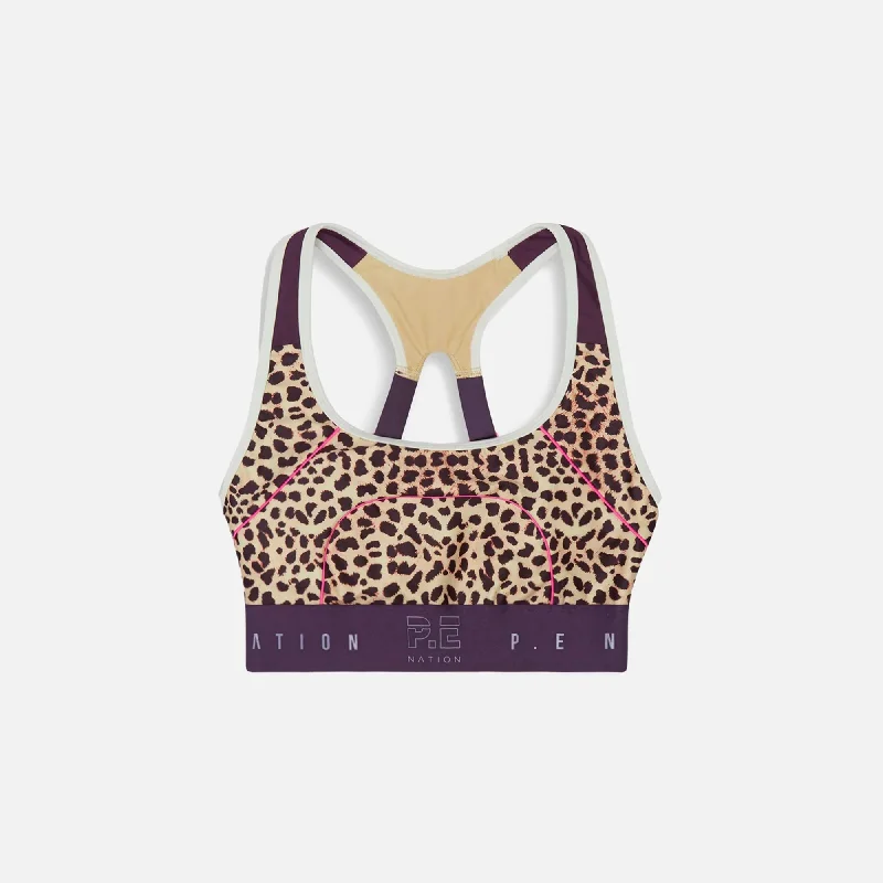 Compression hoodieP.E Nation Del Mar Sports Bra - Animal Print