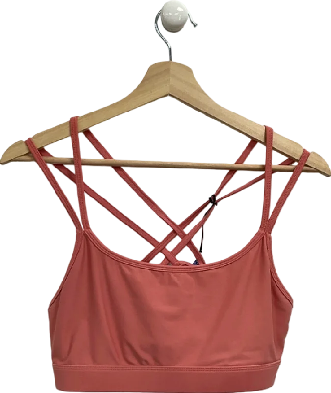 Cycling teeCarvico Pink Strappy Sports Bra UK L