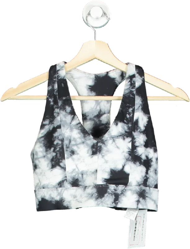 Lightweight hoodieFabletics Black and White Tie-Dye Sports Bra UK XS