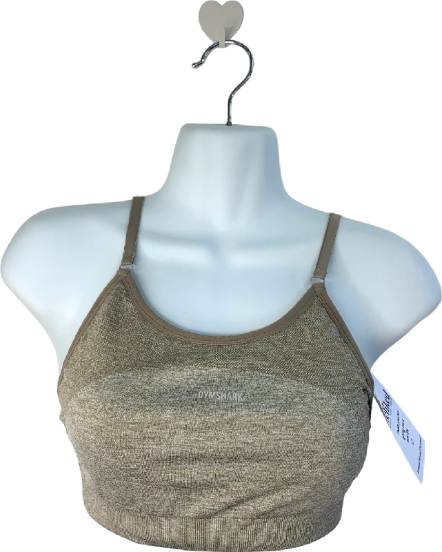 Cycling jacketgymshark Beige Flex Strappy Sports Bra UK S