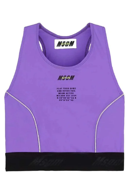 High-visibility jacketPurple Sports Bra