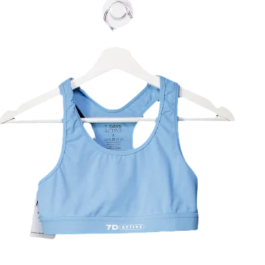 Compression tee7 Days Active Blue Sports Bra UK S