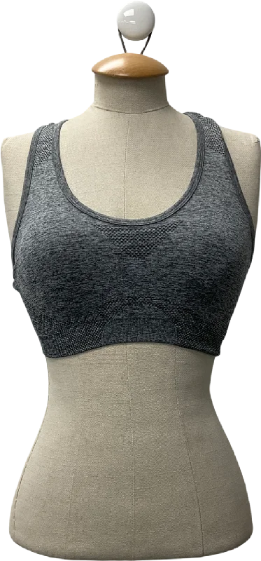 Gym singletgymshark Grey Seamless Sports Bra UK XS