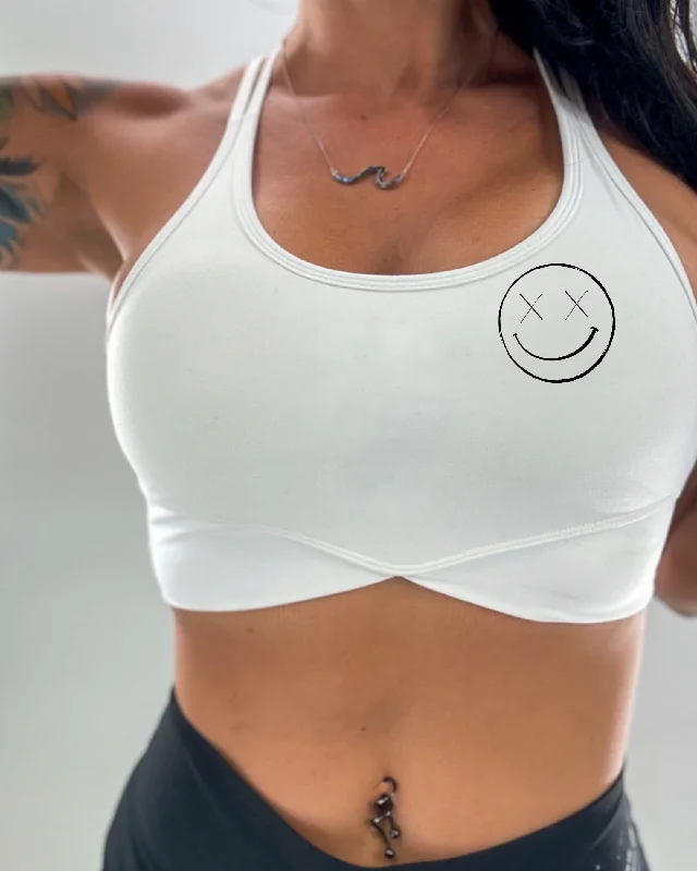 Reflective teeSalty Savage Ladies "OG Smile” V Cut Sports Bra