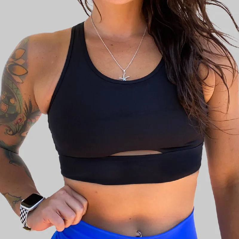 Trail tankSalty Savage Ladies Peekaboo Sports Bra | Cocoa Beach Performance